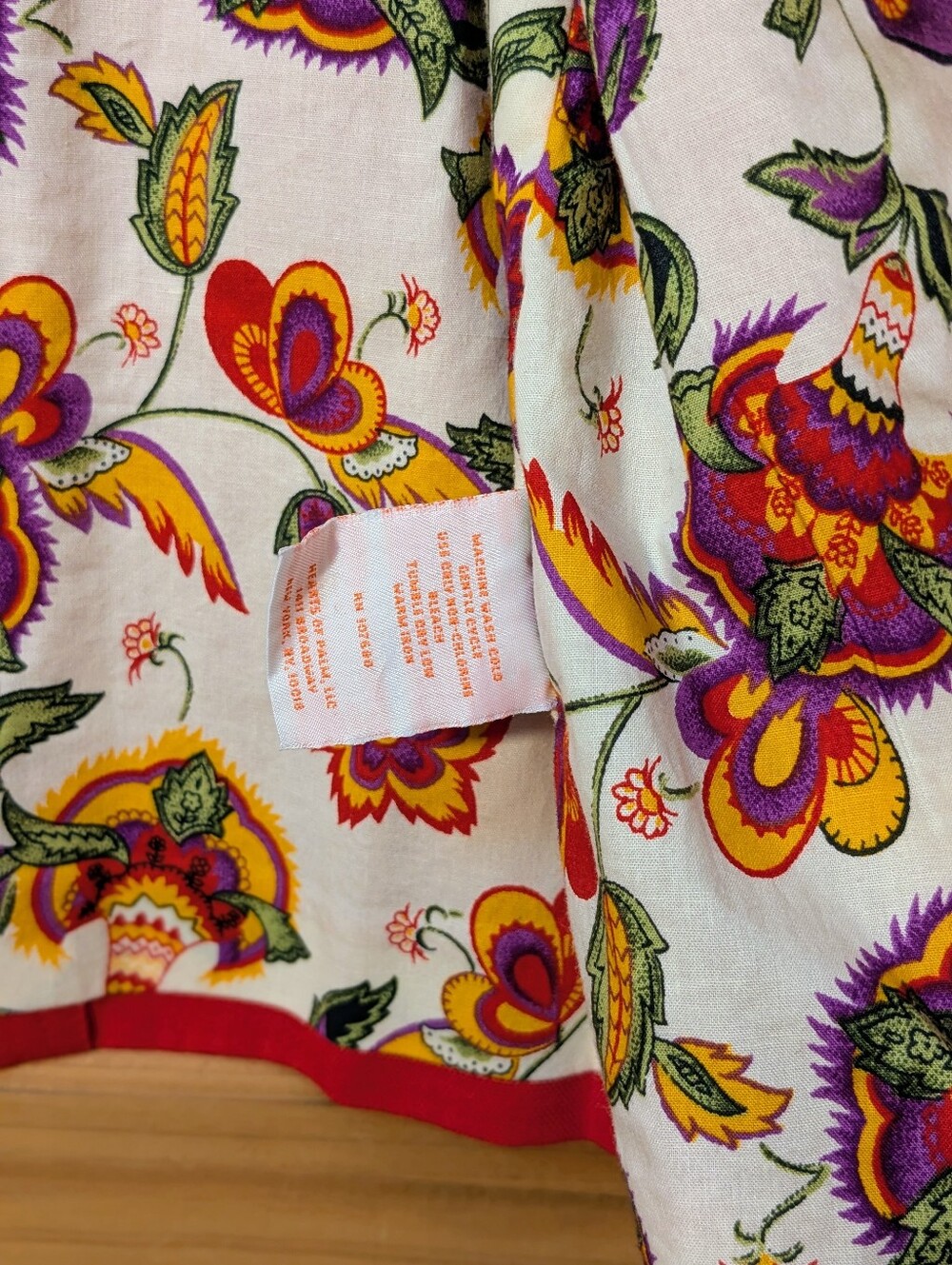 NWT Hearts Of Palm Blazer Jacket Embroidered Tropical Floral Red Sz 14 Beach VTG - Picture 14 of 14